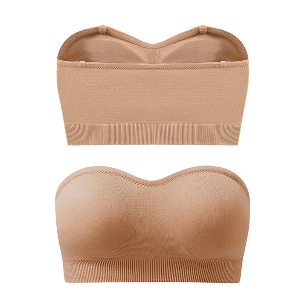 Push Up Bra Silicone - Удобный бюстгальтер-бандо без бретелек с подкладкой,